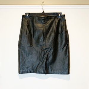 VINTAGE Women's Plus Leather Wilsons Midi Skirt